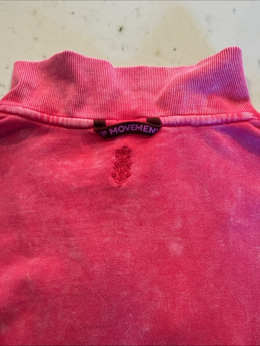 FP Movement by Free People Pink Cropped Quarter-Zip Sweatshirt - Picture 4 of 4